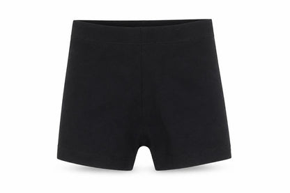 Front view of George boys’ black cotton compression shorts, size 4-5, years regular