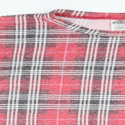Womens UK Size S PINK Red Pullover Jumper