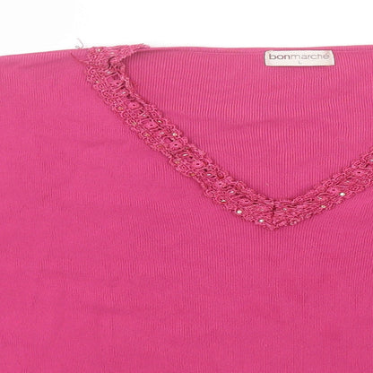 Womens UK Size L Bonmarché Pink Pullover Jumper