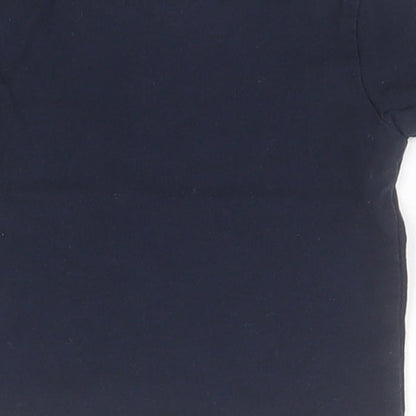 Peacocks Boys Black  Cotton Basic T-Shirt Size 0-3 Months Round Neck  - Cool Little Dino