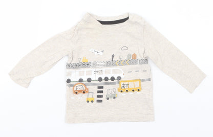 F&F Baby Beige  Cotton Pullover Jumper Size 3-6 Months