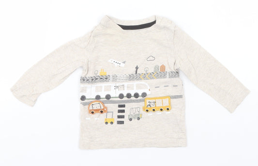 F&F Baby Beige  Cotton Pullover Jumper Size 3-6 Months
