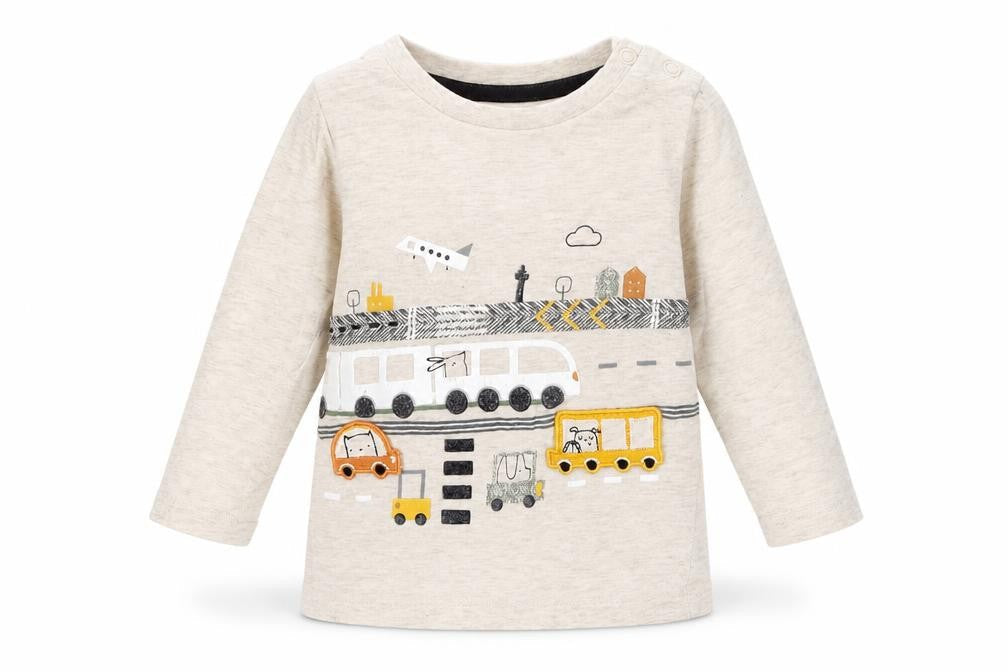 Front view of F&F Baby Beige Cotton jumper, size 3-6, Months