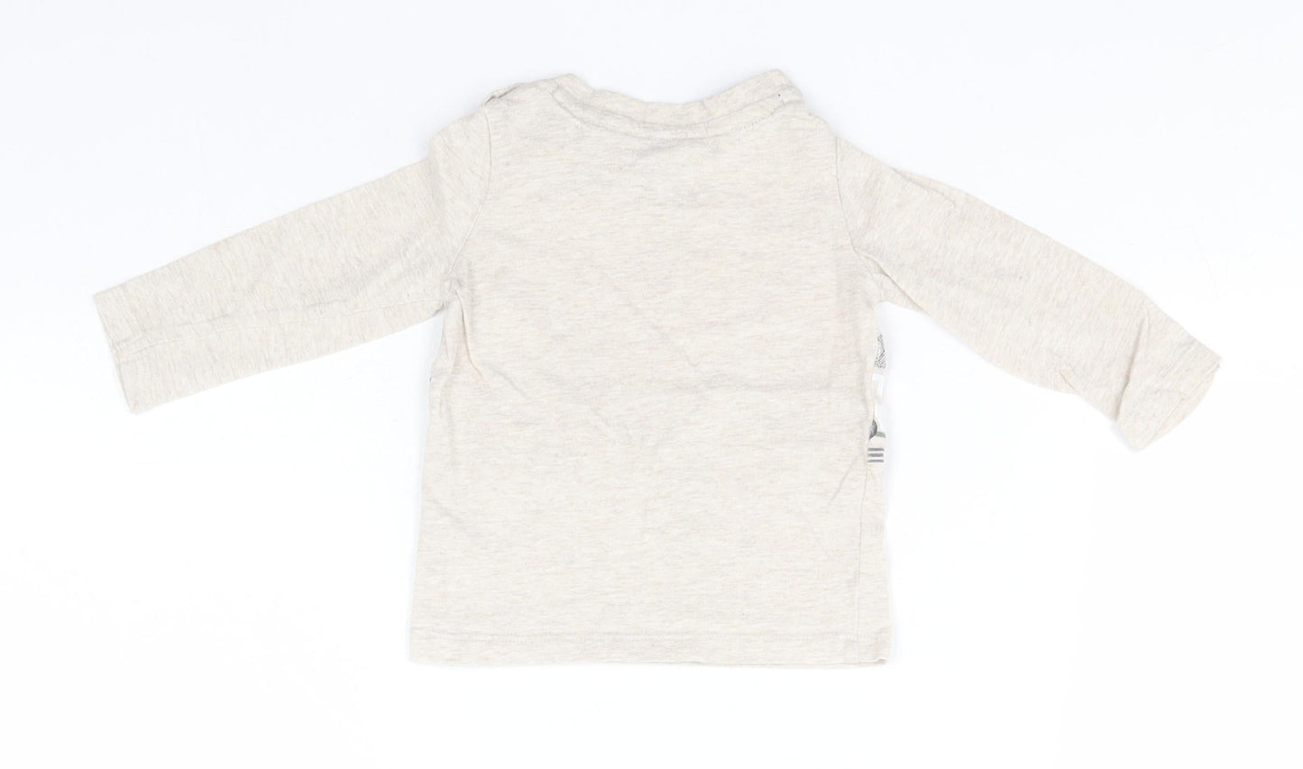 F&F Baby Beige  Cotton Pullover Jumper Size 3-6 Months