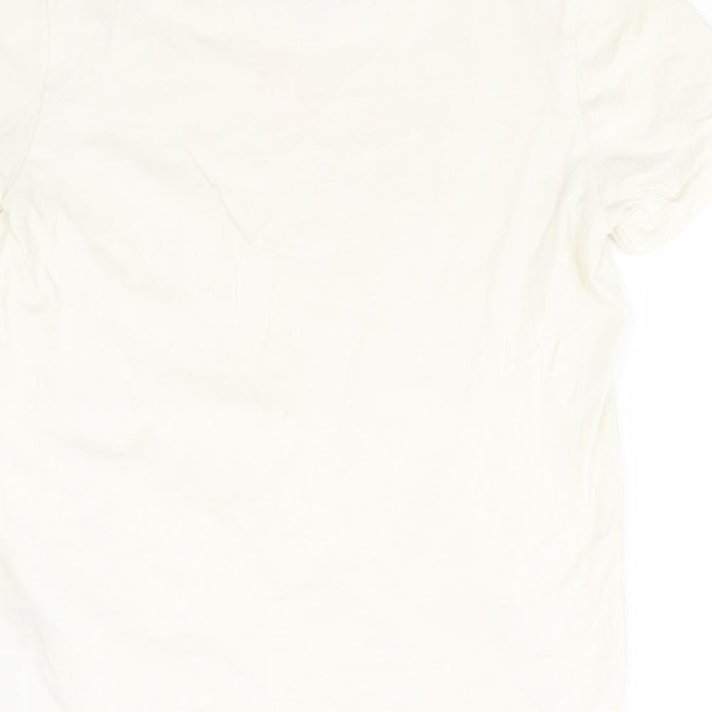 Marks and Spencer Boys Green  Cotton Basic T-Shirt Size 6-7 Years Round Neck