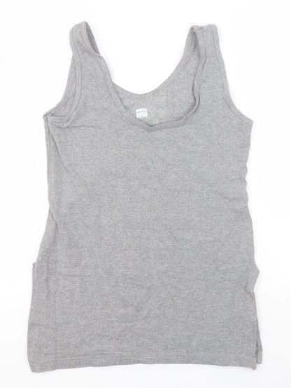 Womens UK Size 12 Preworn Grey Basic Tank