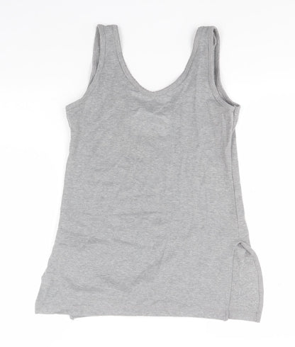 Womens UK Size 12 Preworn Grey Basic Tank