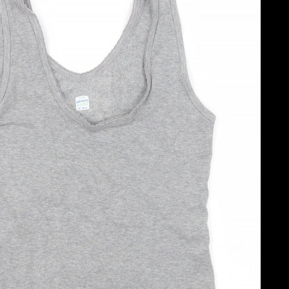 Womens UK Size 12 Preworn Grey Basic Tank