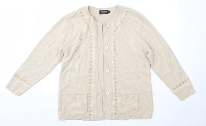 Womens UK Size L Paramour Beige Cardigan Jumper