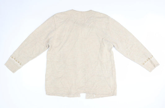 Womens UK Size L Paramour Beige Cardigan Jumper