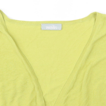 Wallis Womens Green  Viscose Basic Blouse Size 16 Round Neck