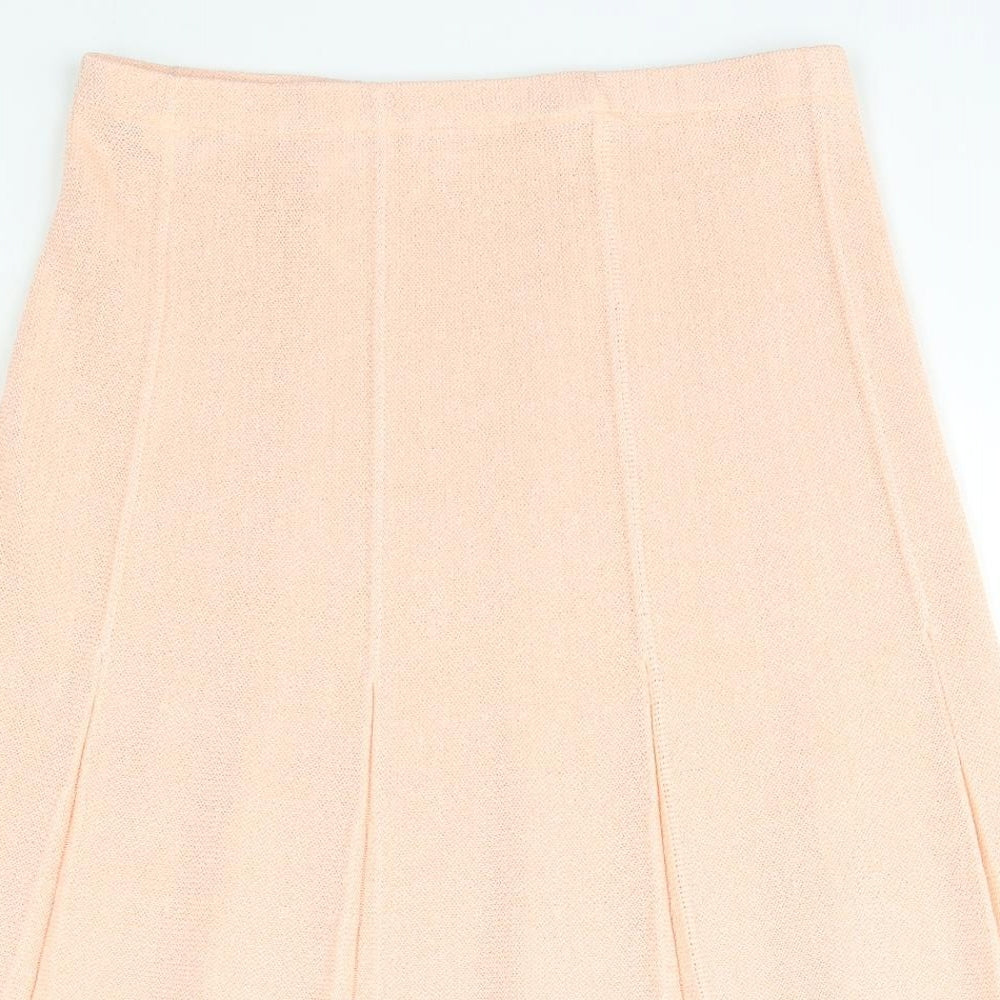 Preowrn Womens Pink  Polyester A-Line Skirt Size 8    - Dacron Heavy