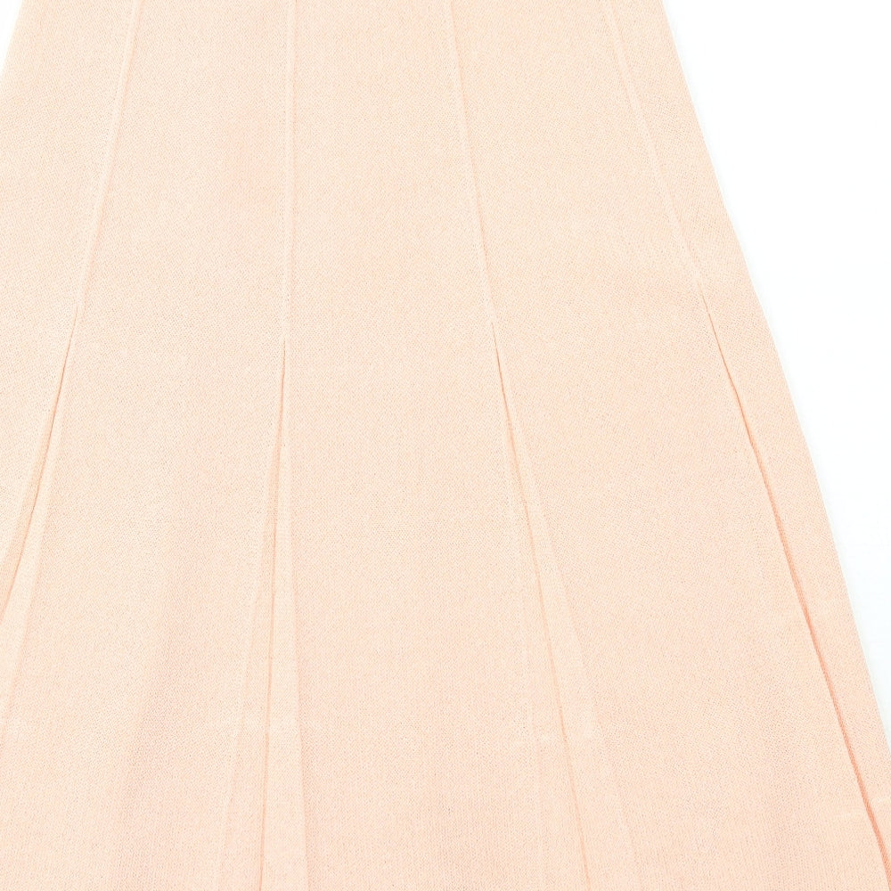 Preowrn Womens Pink  Polyester A-Line Skirt Size 8    - Dacron Heavy