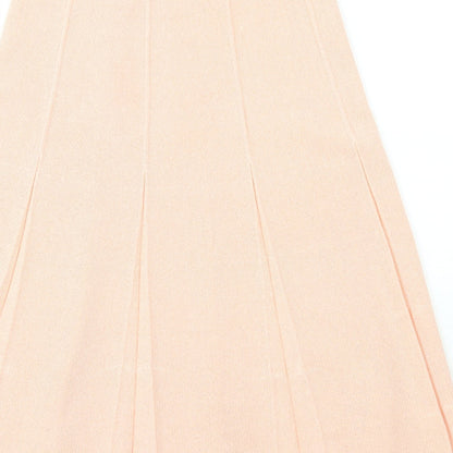 Preowrn Womens Pink  Polyester A-Line Skirt Size 8    - Dacron Heavy