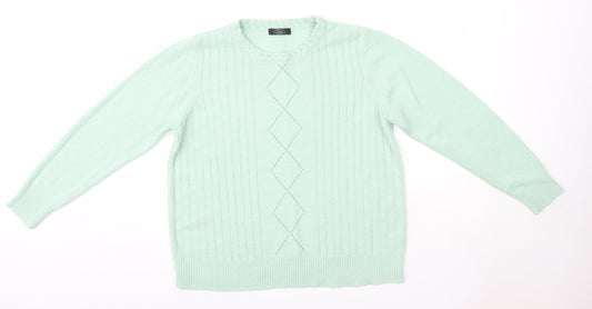 Womens UK Size M BM Green Pullover Jumper