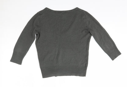 Womens UK Size 8 Topshop Grey Pullover Jumper