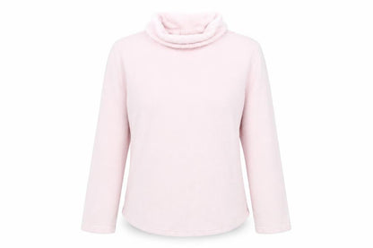 Front view of Matalan women’s pink solid polyester top pyjama top, size M