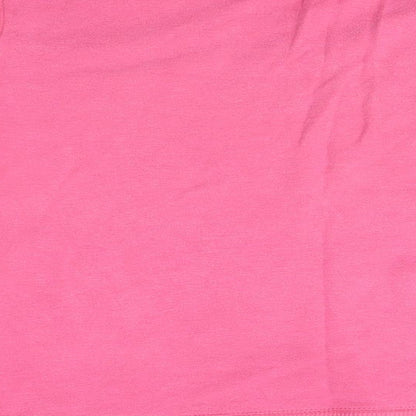 Sussan Womens Pink Round Neck  100% Cotton Pullover Jumper Size M
