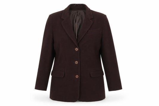 Womens UK Size 12 Classic Brown Overcoat