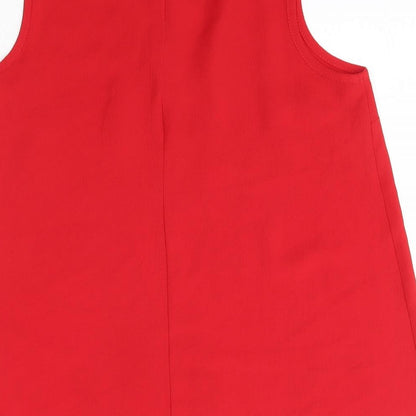 Womens UK Size 6 Select Red Basic Blouse
