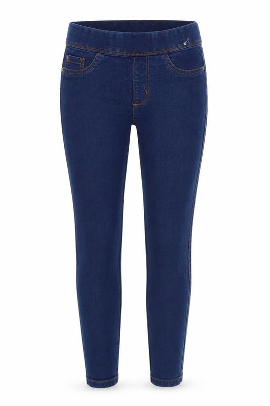Front view of Primark women’s blue cotton jegging jeans, size UK 4, 26-inch leg regular