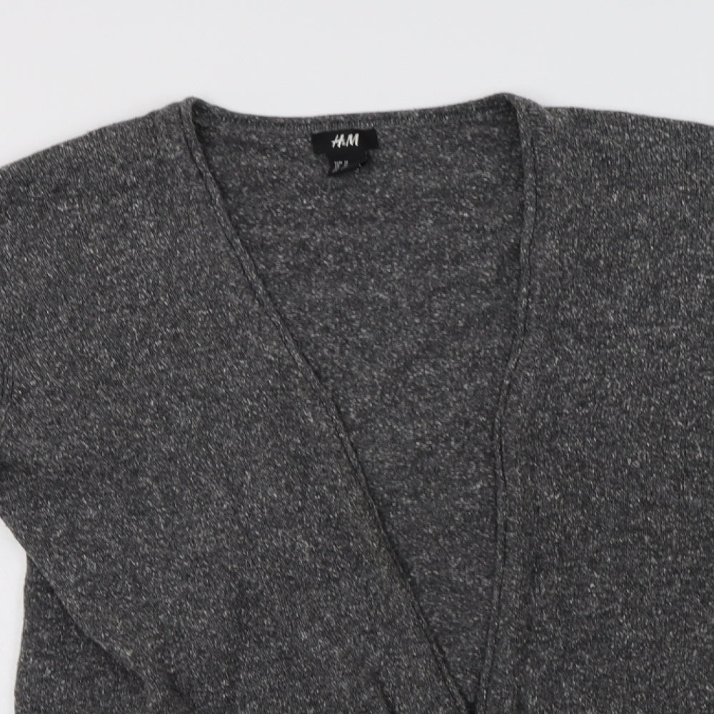 Womens UK Size M H&M Grey Cardigan Jumper