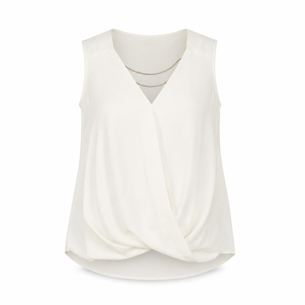 Womens UK Size 8 New Look White Basic Blouse