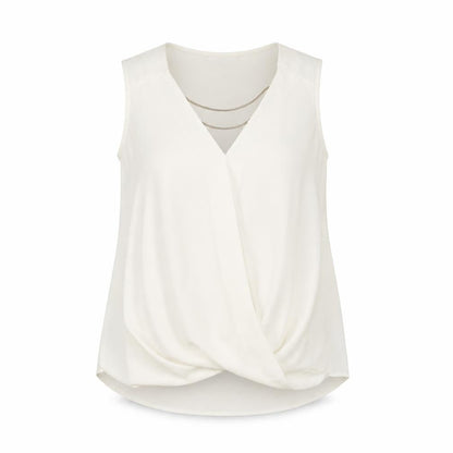 Womens UK Size 8 New Look White Basic Blouse