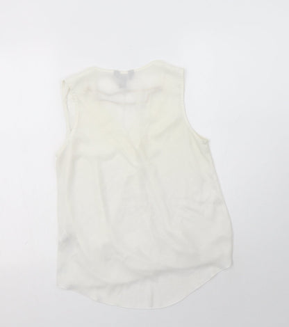 Womens UK Size 8 New Look White Basic Blouse