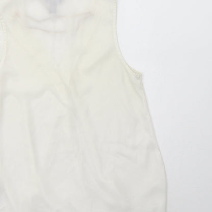 Womens UK Size 8 New Look White Basic Blouse