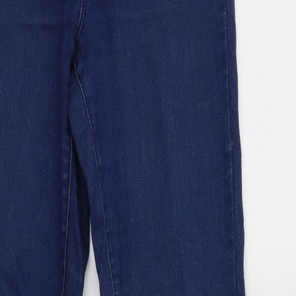 Miss Se Womens Blue  Cotton Flared Jeans Size 10 L32 in Regular Button