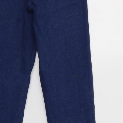 Miss Se Womens Blue  Cotton Flared Jeans Size 10 L32 in Regular Button