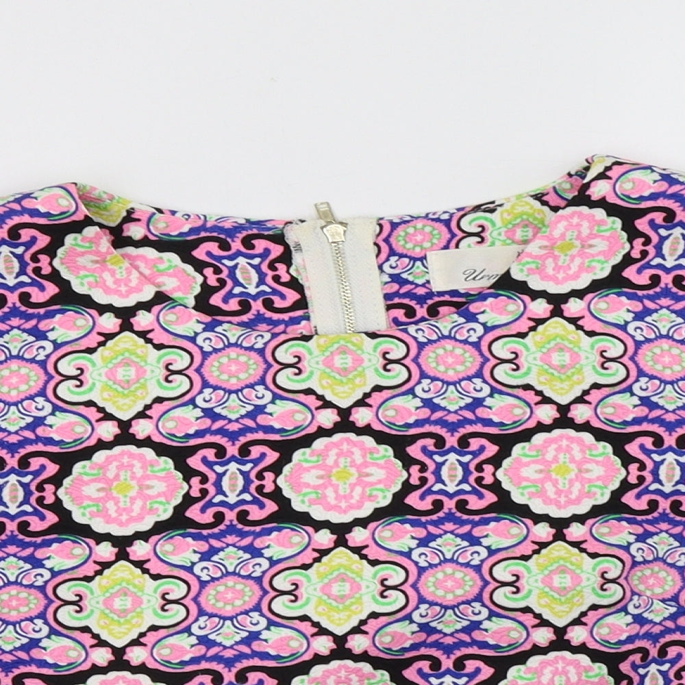 Womens UK Size 10 Urmoda Multicoloured Cropped Blouse