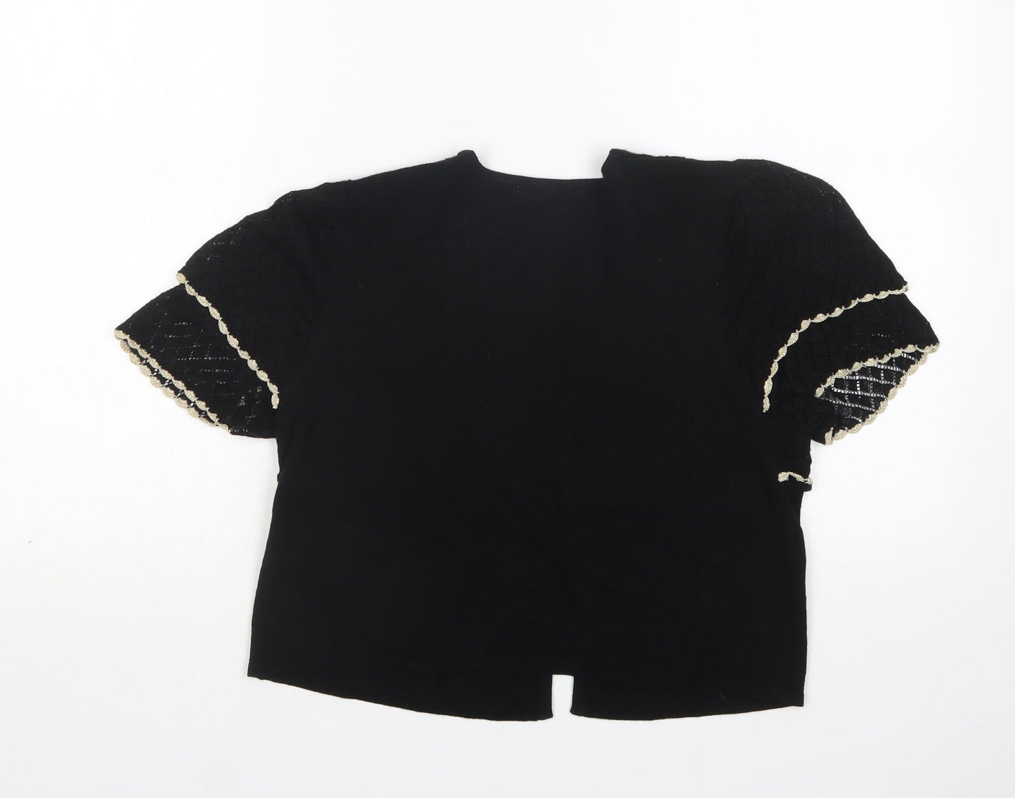 Womens UK Size 14 South Black Cardigan Jumper