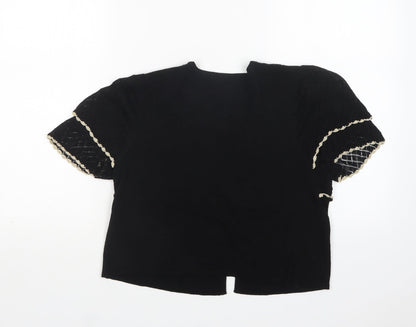 Womens UK Size 14 South Black Cardigan Jumper
