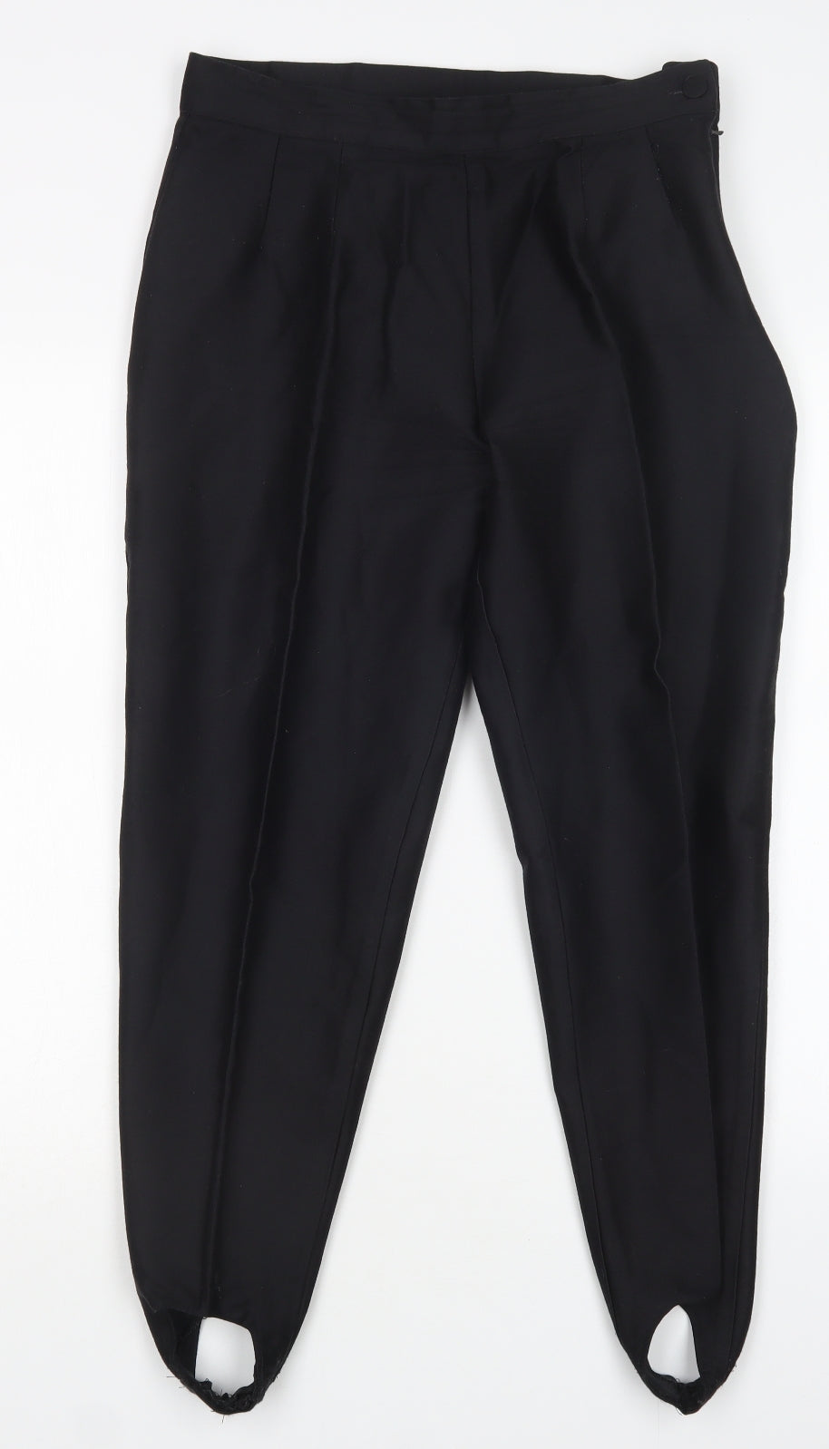 Womens UK Size 16 Preworn Regular Fit  Black Trousers