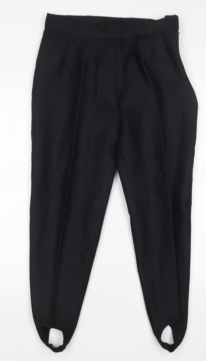 Womens UK Size 16 Preworn Regular Fit  Black Trousers