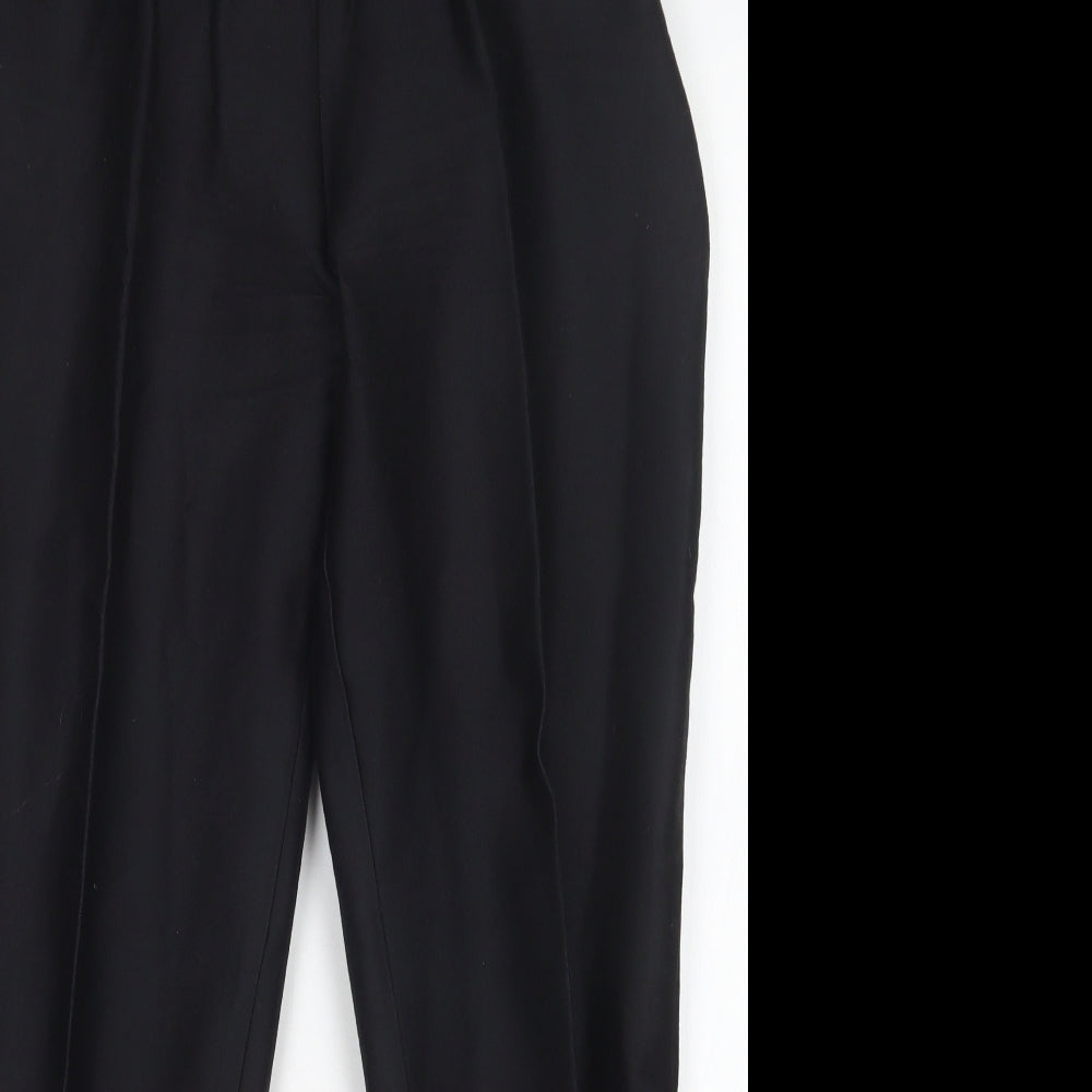 Womens UK Size 16 Preworn Regular Fit  Black Trousers