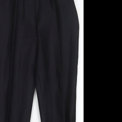 Womens UK Size 16 Preworn Regular Fit  Black Trousers
