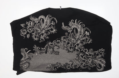 Edista Womens Multicoloured Round Neck Floral Rayon Pullover Jumper Size 2XL