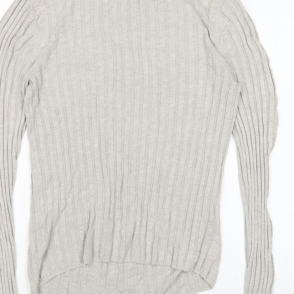 New Look  Womens Beige Round Neck  Viscose Pullover Jumper Size 12