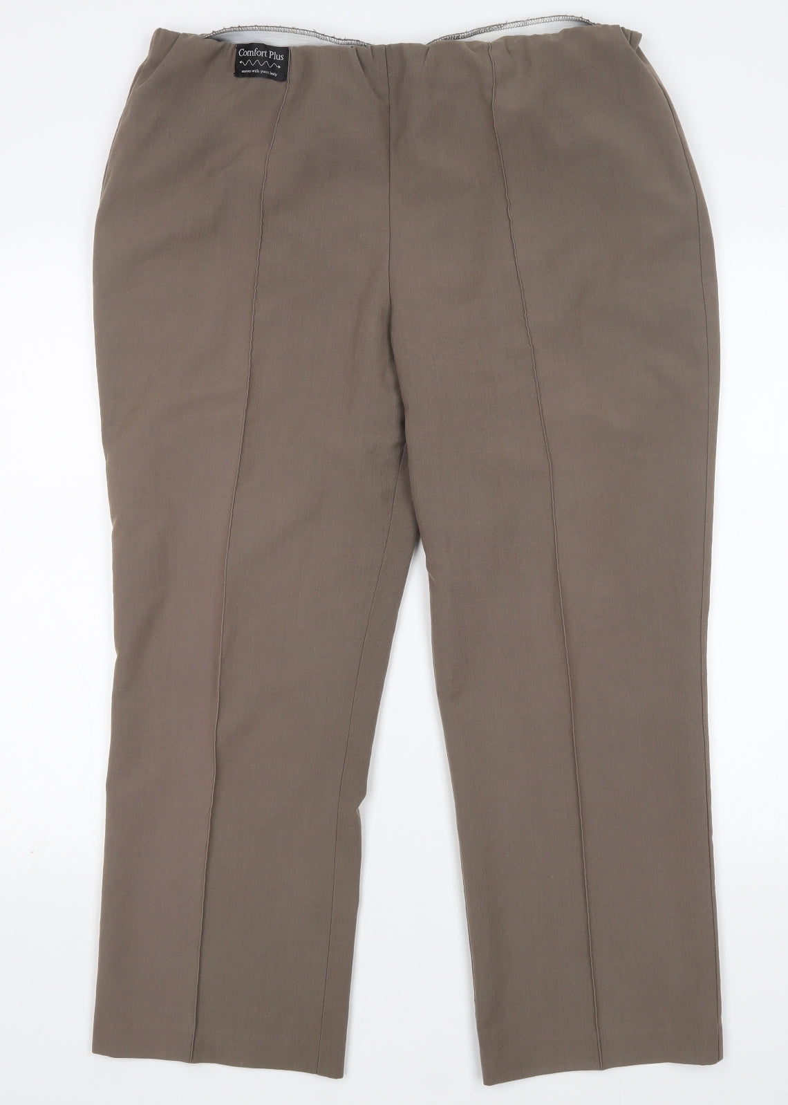 Classics Womens Brown  Polyester Trousers  Size 18 L29 in Regular