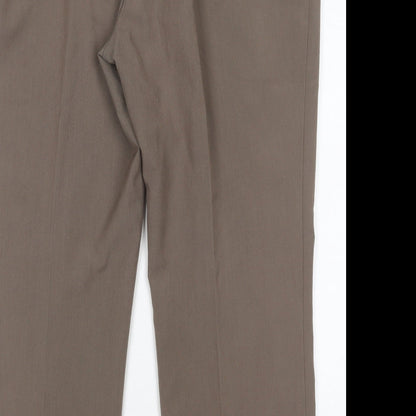 Classics Womens Brown  Polyester Trousers  Size 18 L29 in Regular