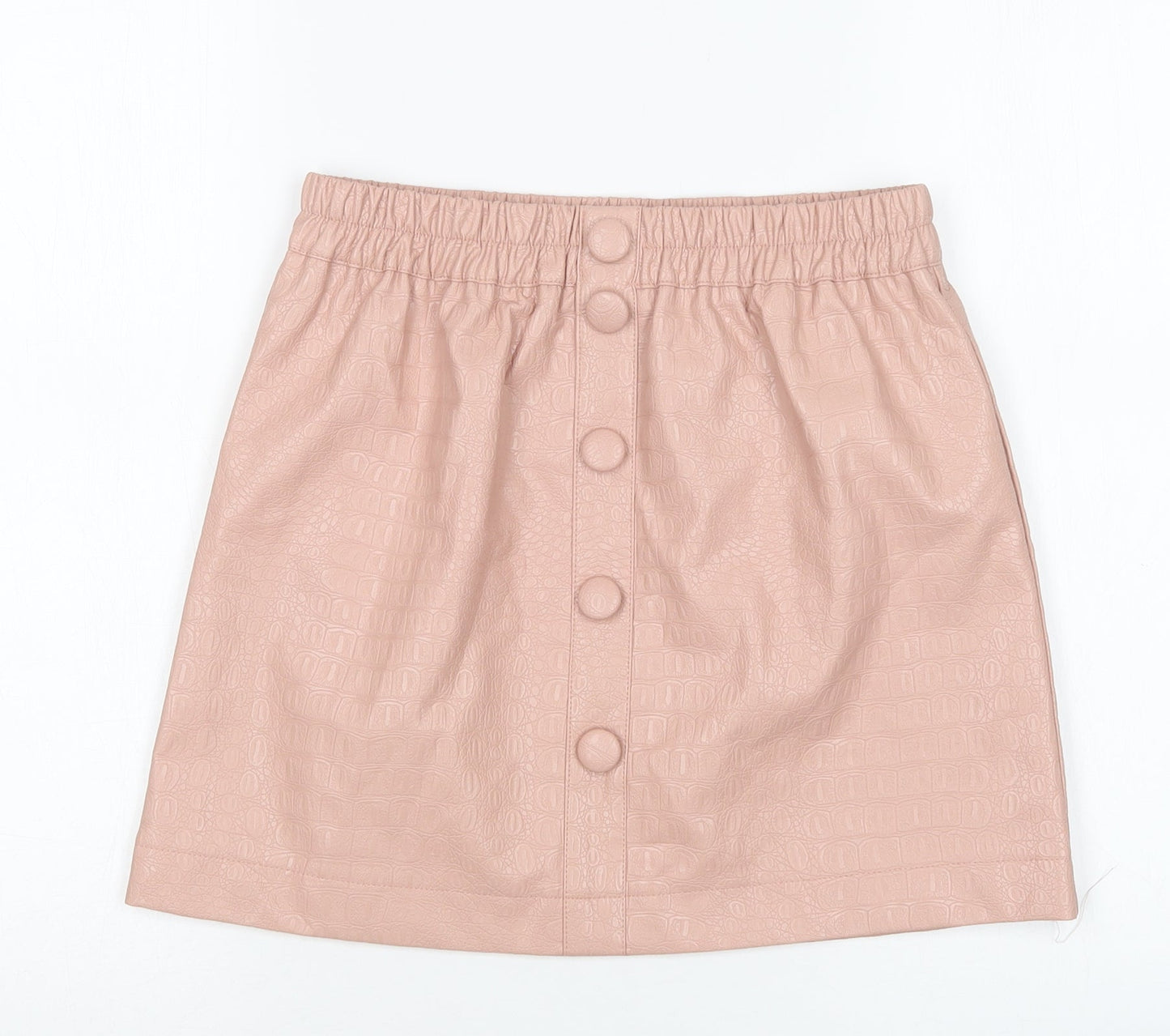 Lola Skye Womens Pink Animal Print Viscose Mini Skirt Size 8