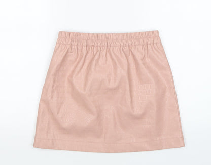 Lola Skye Womens Pink Animal Print Viscose Mini Skirt Size 8