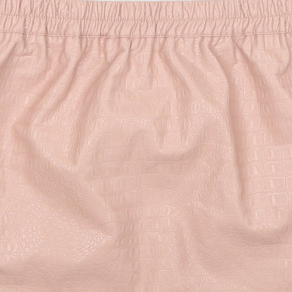 Lola Skye Womens Pink Animal Print Viscose Mini Skirt Size 8