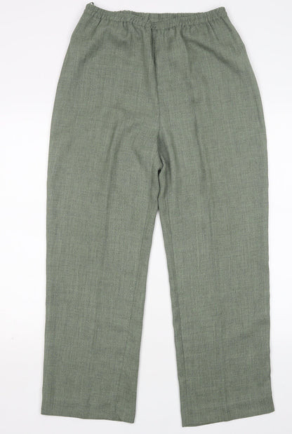 Womens UK Size 12 Preworn Regular Fit  Green Trousers