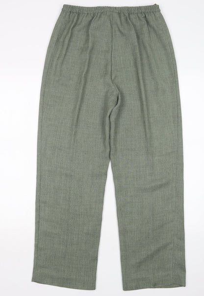 Womens UK Size 12 Preworn Regular Fit  Green Trousers