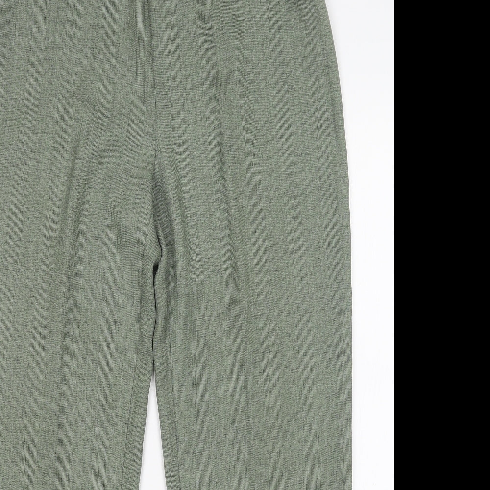 Womens UK Size 12 Preworn Regular Fit  Green Trousers