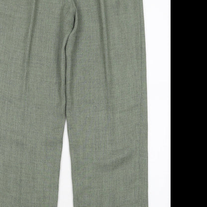 Womens UK Size 12 Preworn Regular Fit  Green Trousers